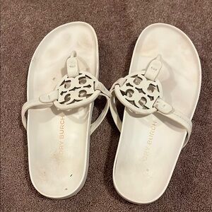 Tory Burch White Sandals 8.5
